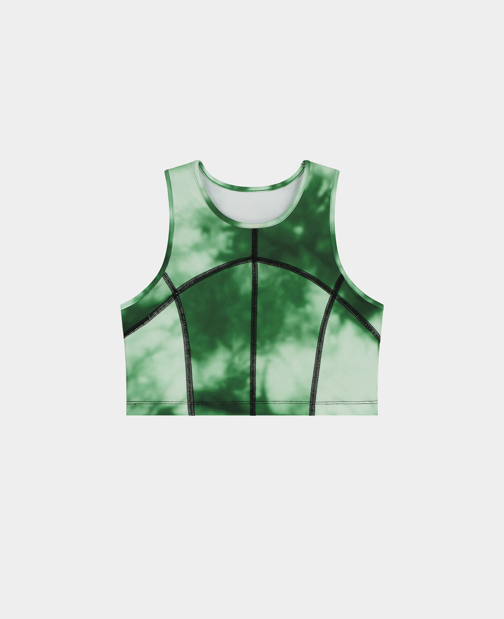 DP - Resymetric Vest Green TieDye - Packshot - Front