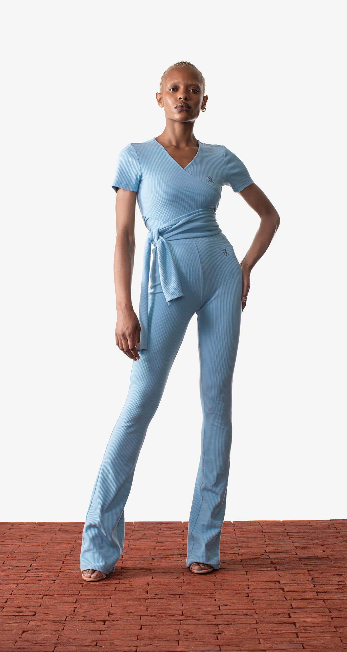 DP - Blue Manae Leggings - Wmn - Front