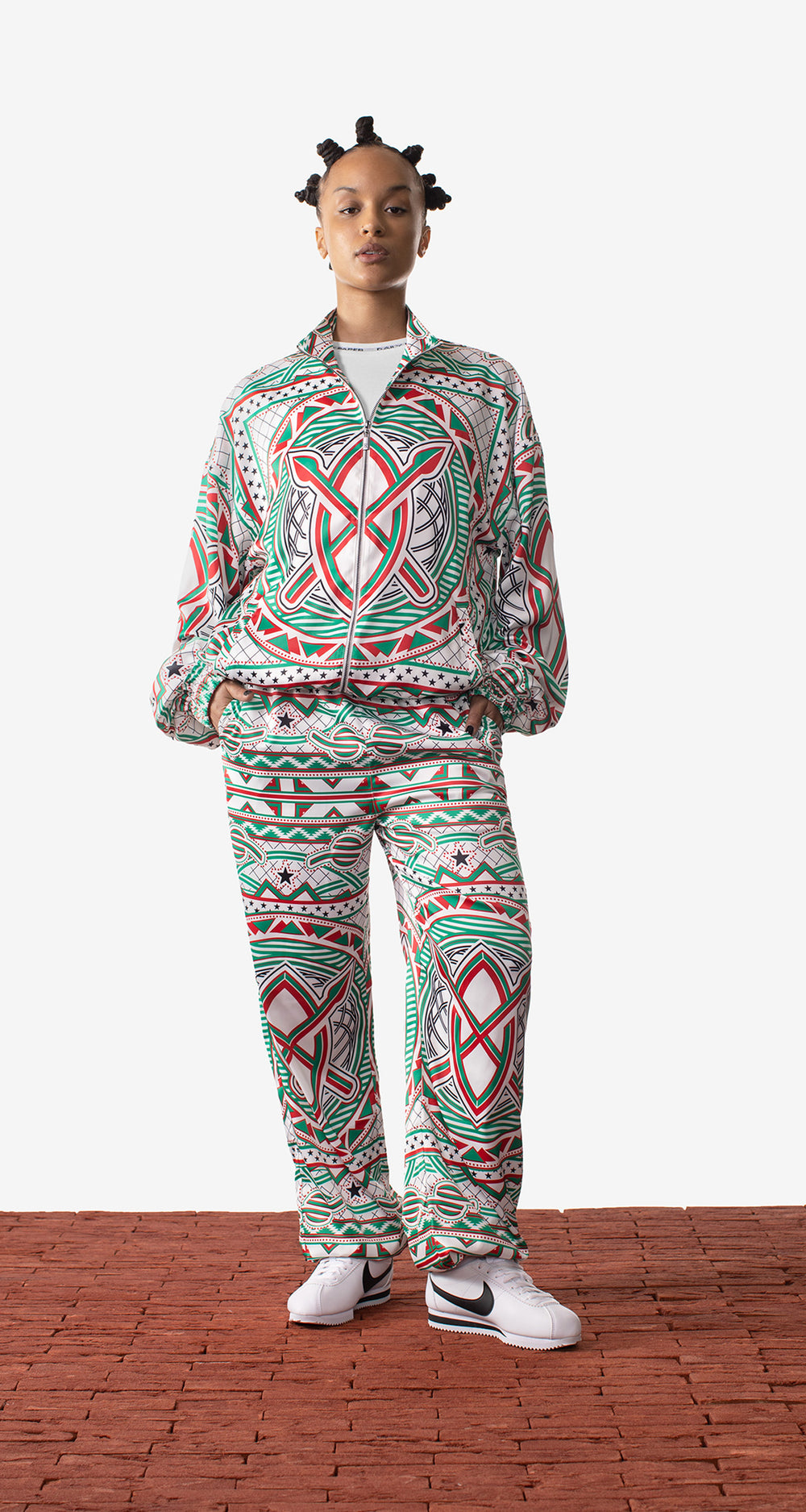 DP - Green Red Manuel Pants - Wmn - Front