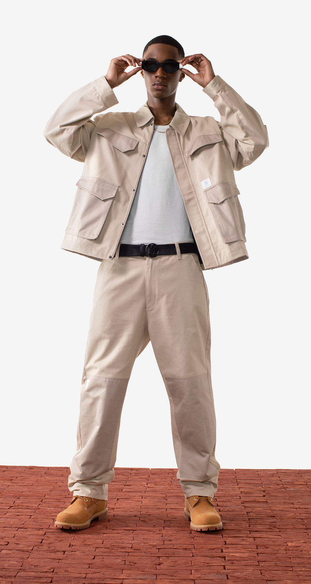 DP - Beige Mamun Jacket - Men - Front