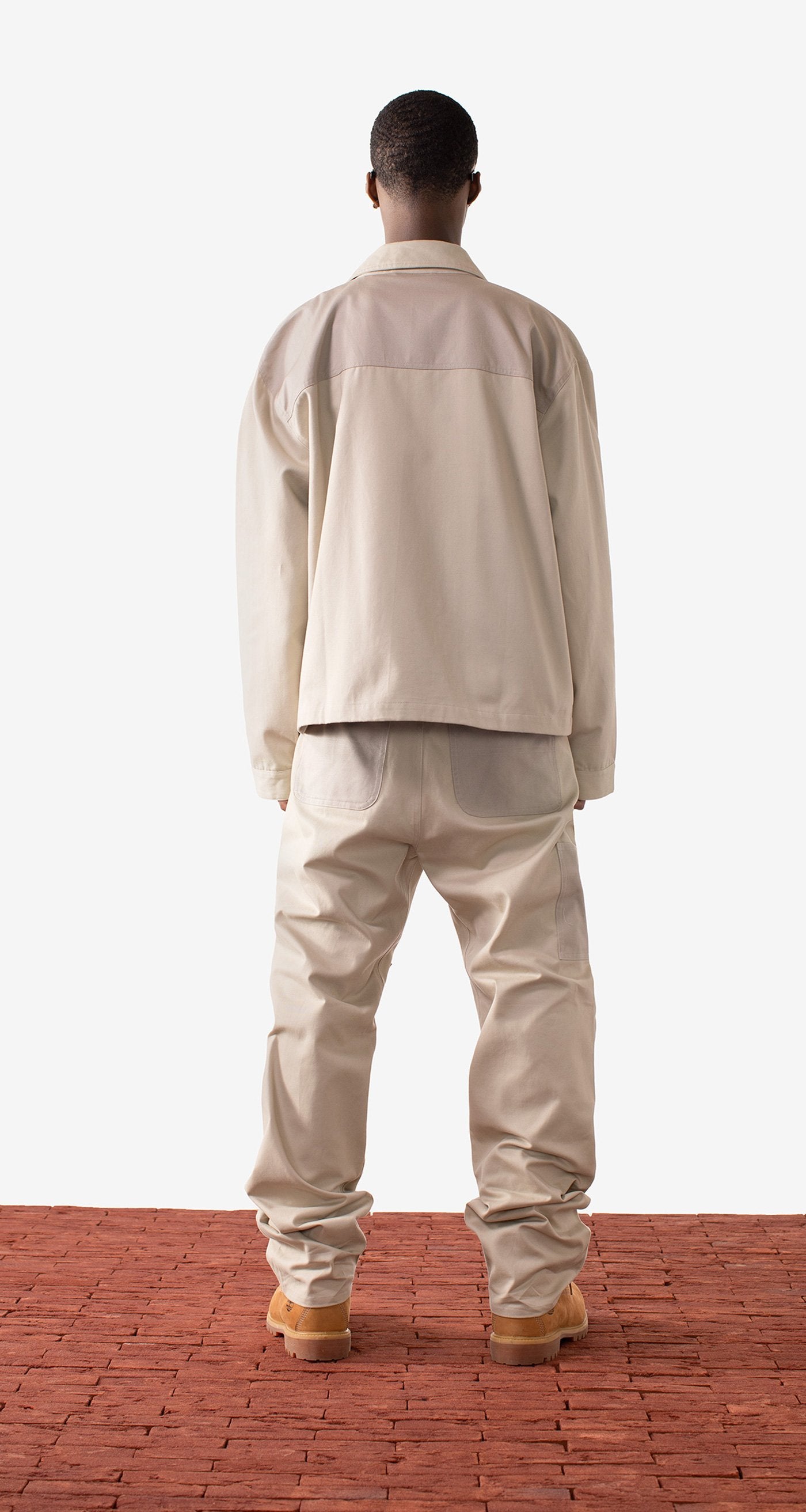 DP - Beige Mamun Jacket - Men - Rear
