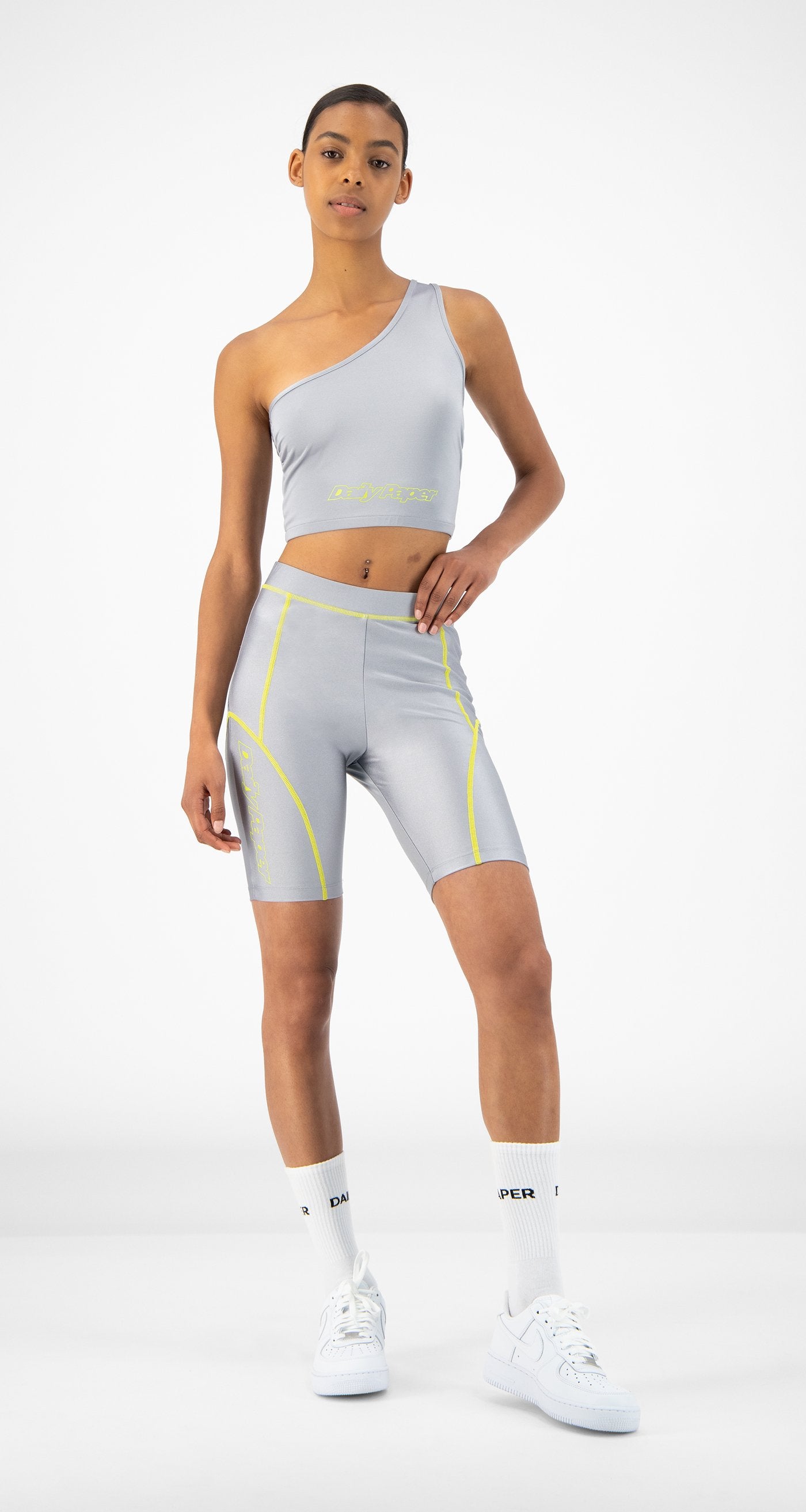 Daily Paper - Silver Rebike Shorts - Wmn Front