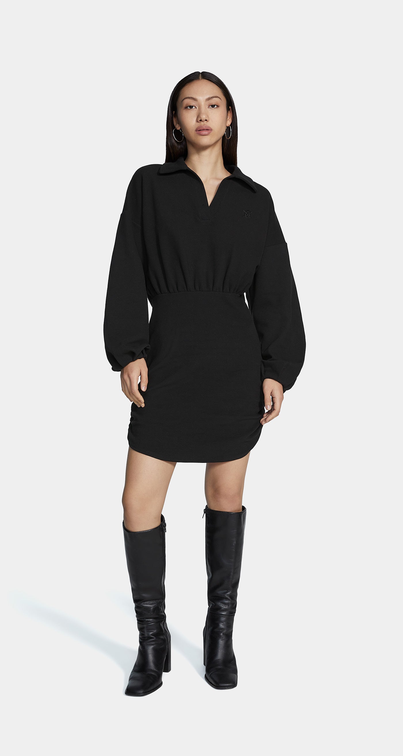 DP - Black Horia Dress - Wmn - Front