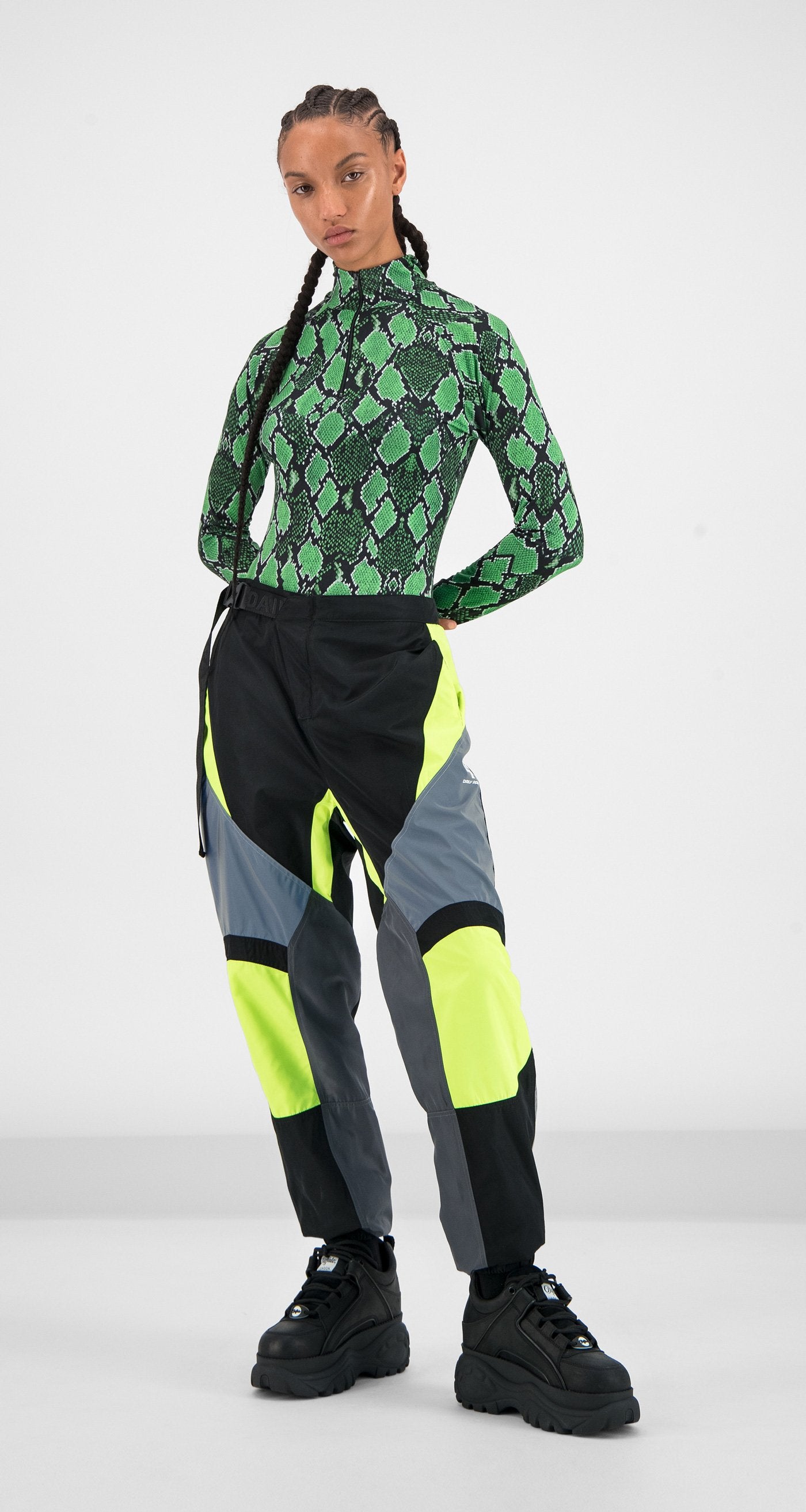 DP - Yellow Grey Girt Pants - Wmn - Front