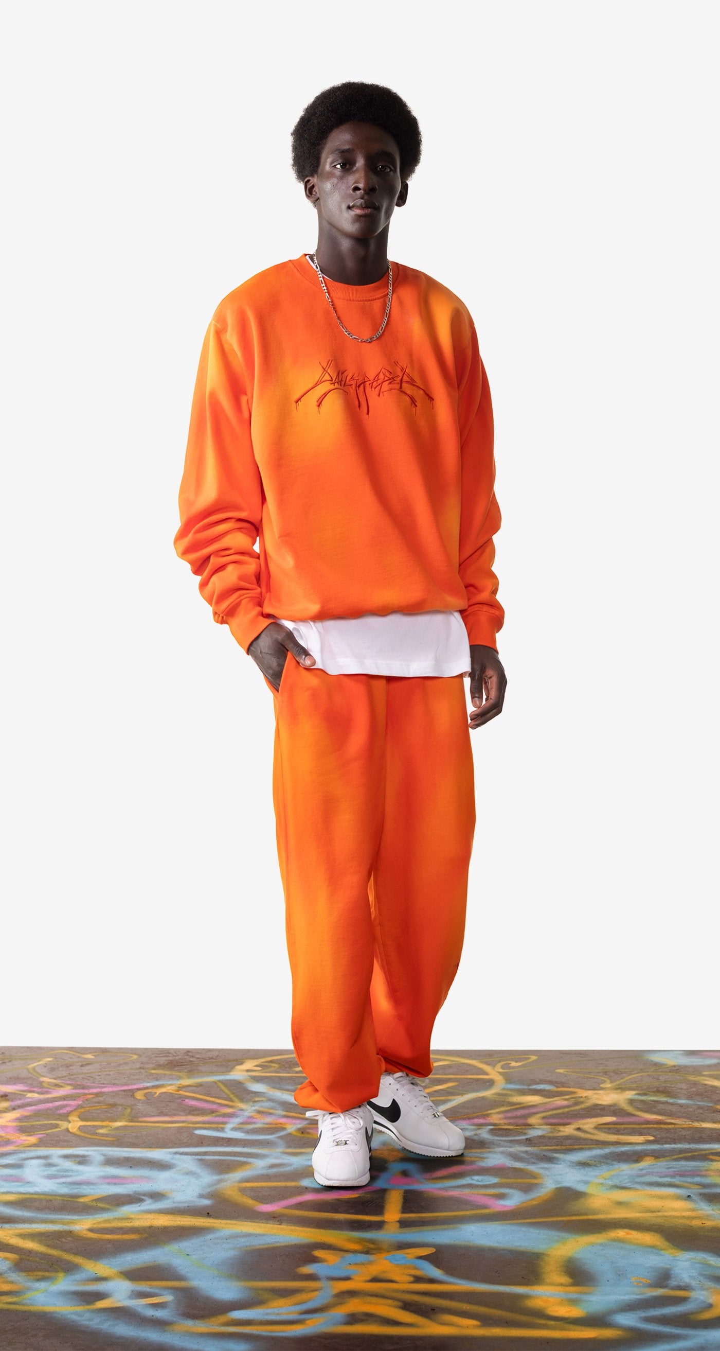 Daily Paper - Washed Orange Lex Pants - Men Rear
