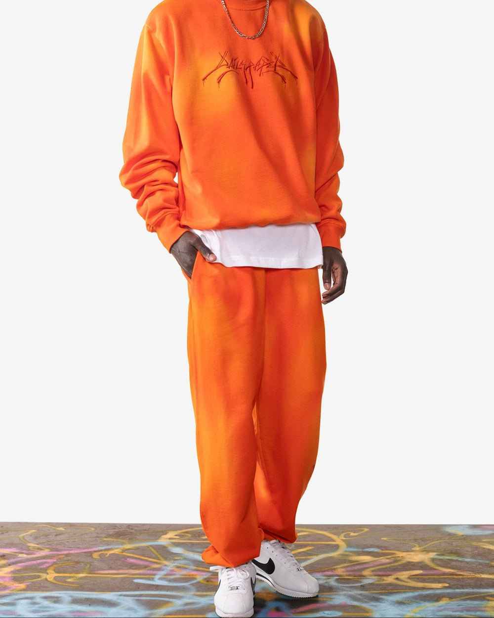 Daily Paper - Washed Orange Lex Pants - Men Rear