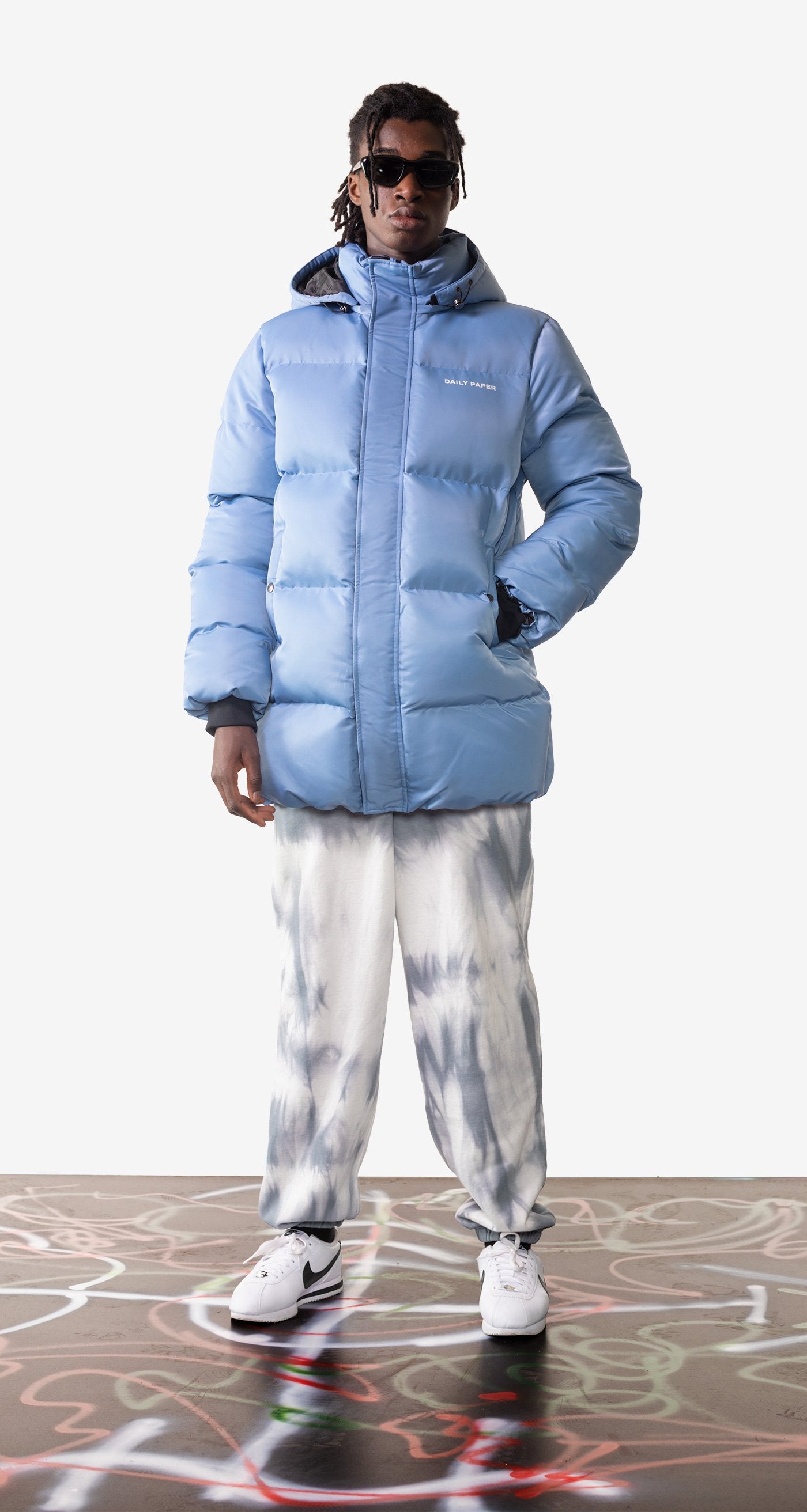 Daily Paper - Allure Blue Mid Epuffa Jacket - Men Rear