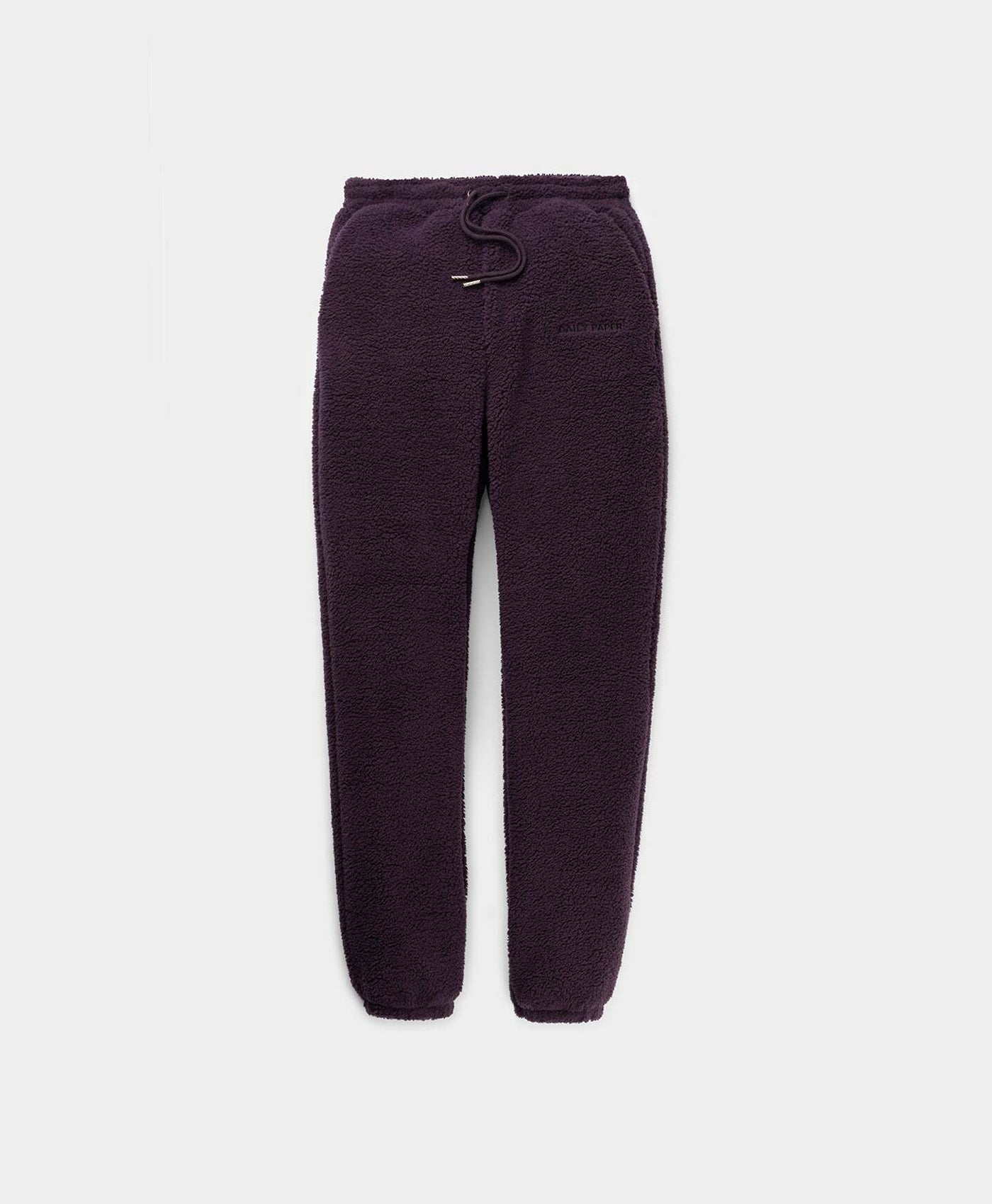 DP - Plum Perfect Purple Sherpa Natine Trackpants - Packshot - Front